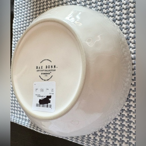 Rae Dunn White Ceramic Dinner Bowl with Chicken Design - Picture 3 of 4